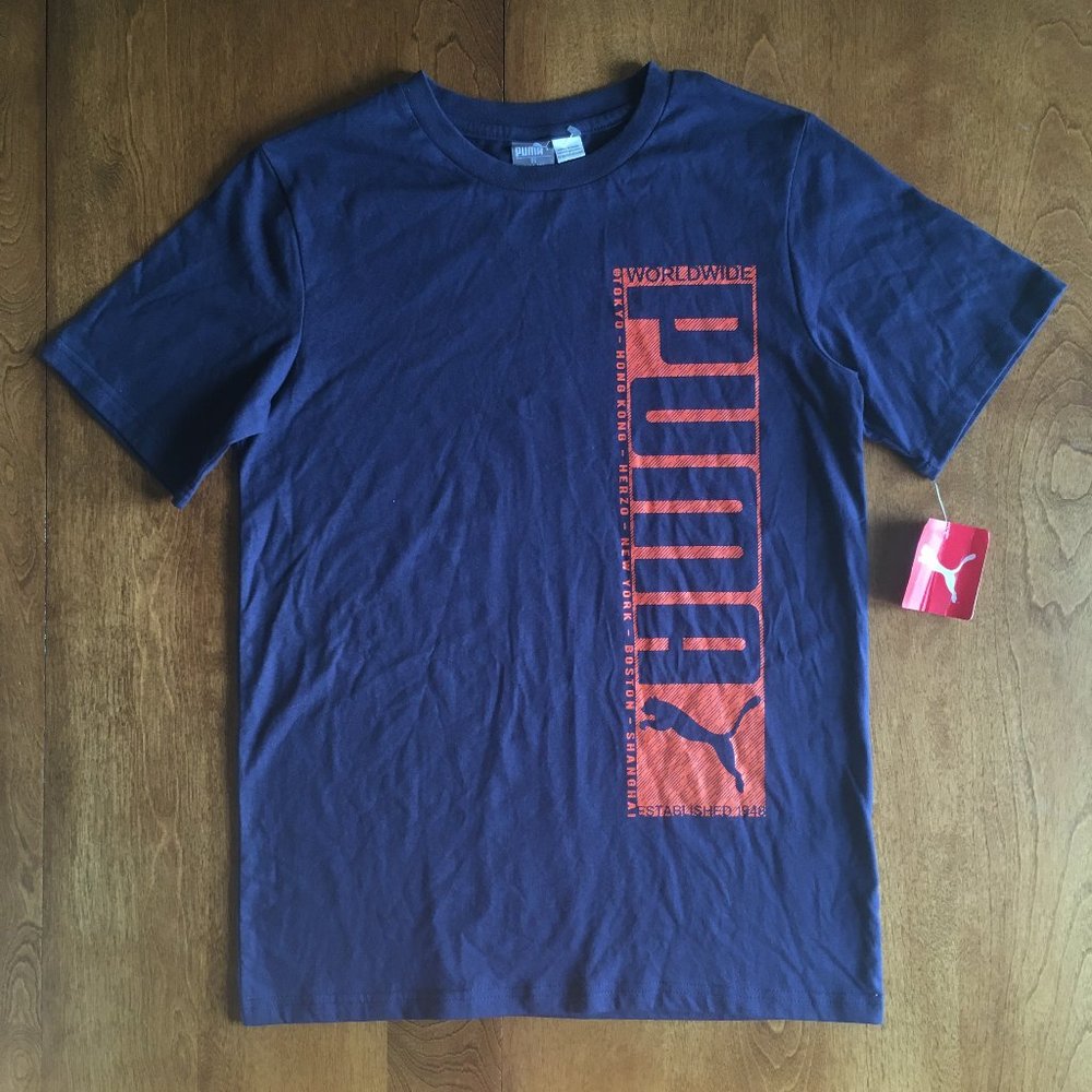 Puma graphic tee L (14-16) NWT